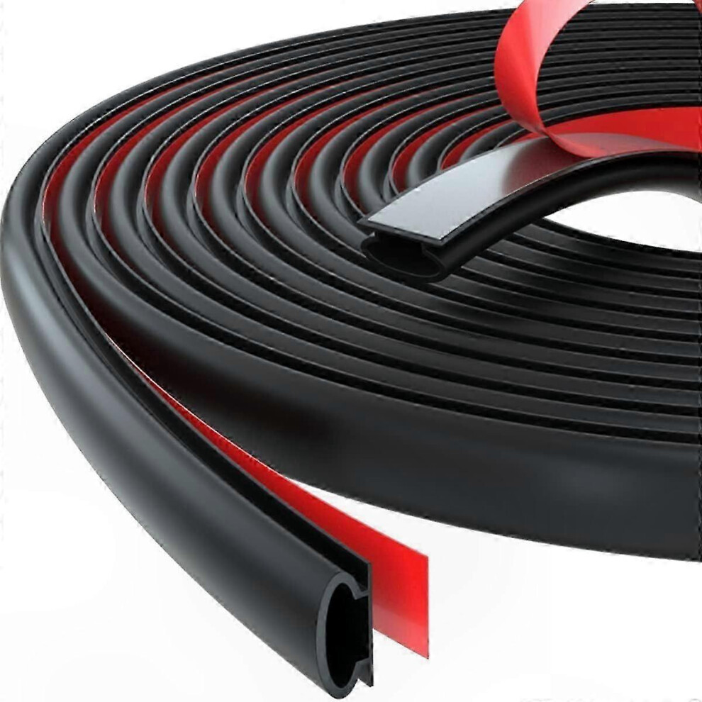 Weatherproof Rubber Seal For Windows And Doors, 6M Black Insulation Strip For Soundproofing And Cold Prevention 6935161370034
