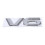 Silver T Metal V6, Sticker, Car / 2