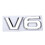Silver T Metal V6, Sticker, Car / 3