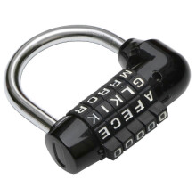 Trixes 5-Letter Combination Padlock - Black - Secure Luggage, Lockers, and More