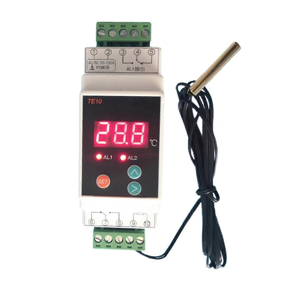 Din Rail Thermostat With -40-110 Convenient 2 Way Output Temperature Alarm Controller Output 7A/250Vac 6935161343519