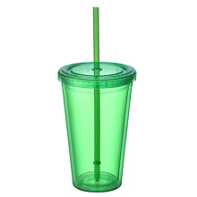 Spülmaschinenfester, wiederverwendbarer Acrylbecher mit stilvollem Design, doppelwandig für isolierte Getränke, BPA-freies Material für sicheren
