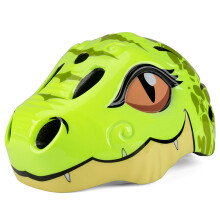 Fahrradhelm für Kinder mit 3D-Dino-Design, superleichter Helm für Kinder ab 5 Jahren mit austauschbaren Polstern und Belüftungsöffnungen,