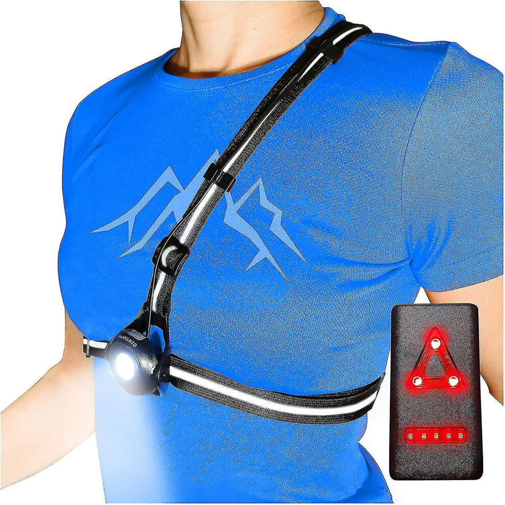 Chest Running Light For Runners And Joggers With Adjustable Beam And Reflector, Usb Led Rechargeable Bicycle Light (Ls) 6935161343274