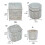 Decorative Rhinestones Glass Bowl Multipurpose-Silver Square 4
