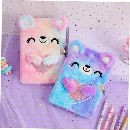 BearThemed Lockable Diary for Girls, Size: 21.5X14.5CM 2