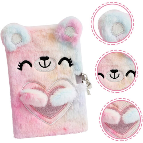 BearThemed Lockable Diary for Girls, Size: 21.5X14.5CM 1