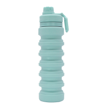 Faltbare Wasserflasche, innovatives, hitze- und kältebeständiges Silikon-Trinkgefäß für einen aktiven Lebensstil, tragbarer, auslaufsicherer