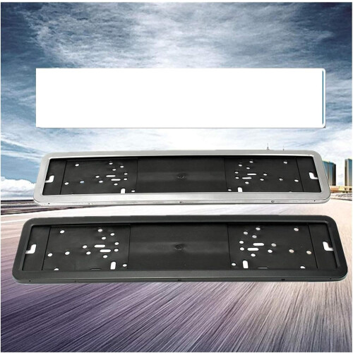Stainless Steel License Plate Frame Rustproof Waterproof Universal Fit Glossy Design Silver 1