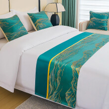 Bed Runner Rug King Size Bed Green Patchwork 45x45cm With Filler Matching Cushions Home Decor
