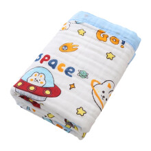 Multi Purpose Infant Towel Wrap Blanket With Stroller Sleeve, 6Layer Gentle Gauze Material, Comfort And Durability