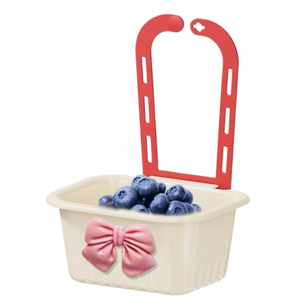 Sink Strainer Basket Hangable Corner Sink Trash Catcher For Food Waste Multipurpose Filter Cream Colored 9339159720691