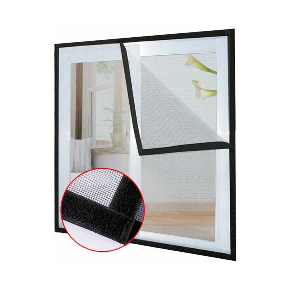 Fireproof Fiberglass Window Screen, Adjustable 150X150cm, Magnetic Strips And Self-Adhesive Hook For Customizable Protection, Washable And Tear-Resist 9466005482608