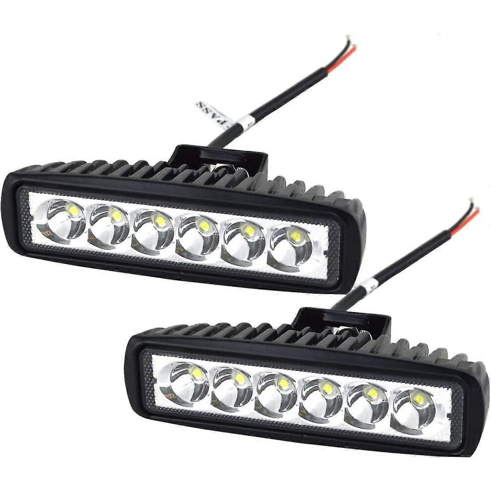 12V 18W Led Work Bar, Waterproof Ip67 Spot Fog S For 4X4, Motorcycle, Car, Truck, Tractor, Suv, Boat Light 6935161361445