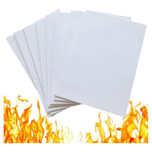 8 Pieces High Temperature Gasket Paper, White Ceramic Fiber Gasket Material Fireproof Insulation Board for Pellet Stove