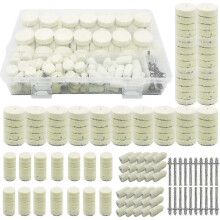 200 Pcs Wool Polishing Wheel, Polishing Pad Polishing Wheel With Metal Shank For Dremel Accessories Rotary Tools
