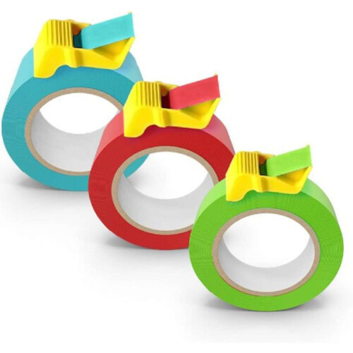 Multifunctional tape dispenser for various tape sizes, designed for efficient cutting and easy handling. Ref: 3673 1