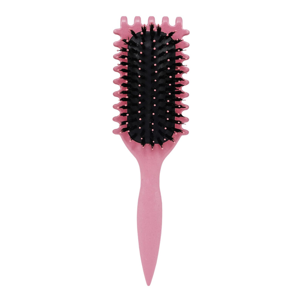 Red Curling Brush For Curly Hair With Curl Defining Bristles And Ergonomic Comfort Grip, Rose S