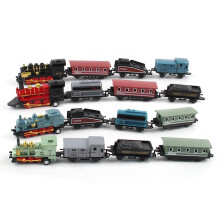 Pull Back Simulation Steam Train Model Toy Kit Simulation Retro Steam Toy Kit Pull Back with 4 Different Types Mini Train Model Steam Model Toy (A)