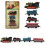 Pull Back Simulation Steam Train Model Toy Kit Simulation Retro Steam Toy Kit Pull Back with 4 Different Types Mini Train Model Steam Model Toy (A) 4