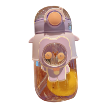 Wasserflasche mit lebensmittelechtem Trinkverschluss für Mädchen, isolierte Wasserflasche mit großer Öffnung, abnehmbarem Strohhalm,