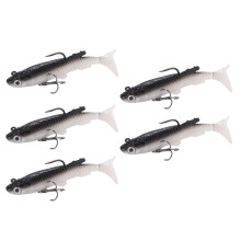 Weiche Gummiköder für mehrteilige Angelsets, realistische Schwimmköder für Barsch und Forelle in Süß- und Salzwasser, vormontierte Jigs