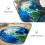 Στρογγυλό χαλί με σχέδιο Earth, χαλί καρέκλας για δάπεδα με μοκέτα με 3