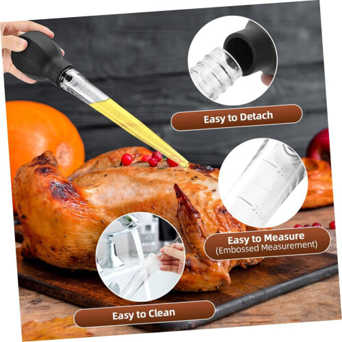 Oil Suction Pipe Rubber Head Pump BBQ Accessories Turkey Baster Bulk Pack 1