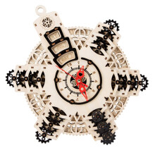 1 Set DIY Wooden Clock Puzzle Learning Toy for Creative Crafts for Room Decoration Safe and Durable Model for Puzzle Lovers and Craft Lovers