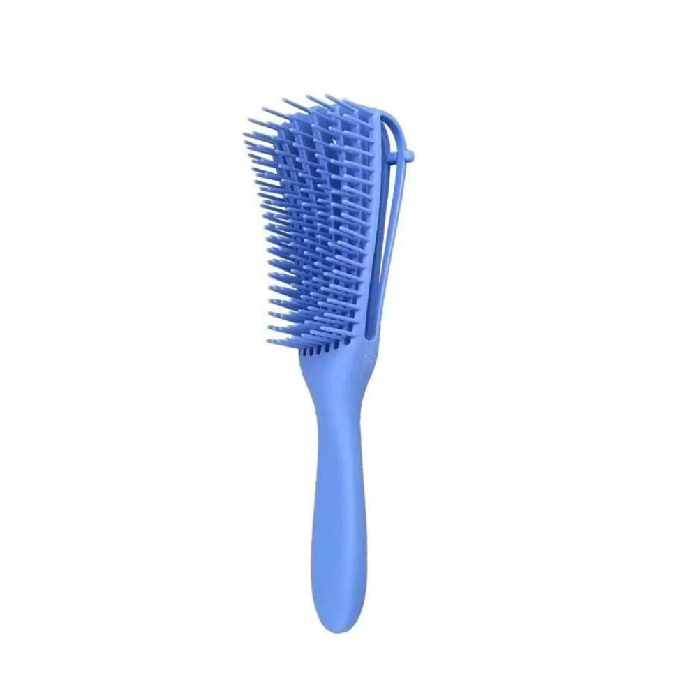 Unisex Blue Detangling Brush With Scalp Massage, Removable Plastic Hair Detangler For Women Travel