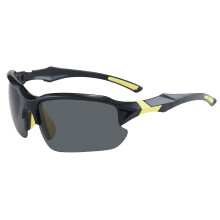 Cycling Goggles Polarised Unisex Outdoor Glasses For Dirt Biking And Fishing UV Protection Gray Lens Black Yellow Frame