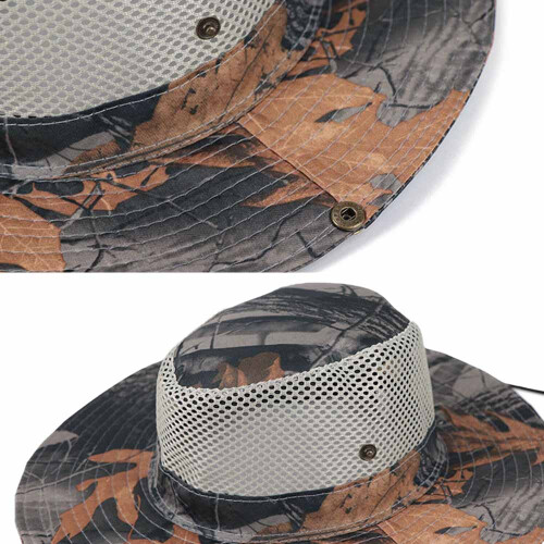 Boonie Hat Mesh Blätter Muster Camouflage 1