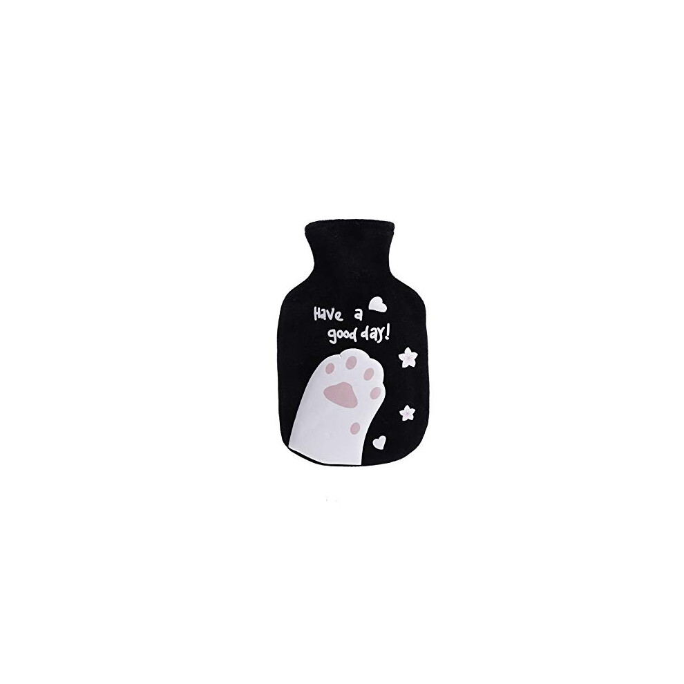 Hot Water Bottle Soft Warm Hand Warmer Plush Cartoon Unicorn Cat Rabbit Flamingo 350ml (E)