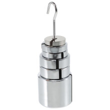 1 Set of Slotted Masses Made of Metal for Physics Experiments, Robust and Durable Slot Weights with Hanger for Balance Tests and Weight Determination