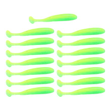 Esca da pesca di alta qualità, esca in plastica morbida per esche per spigole in acqua dolce, materiale in silicone con texture trasparente