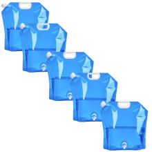 Contenitore per acqua pieghevole per avventure all'aperto, brocca portatile in plastica per alimenti senza BPA, congelabile e a prova di perdite, con
