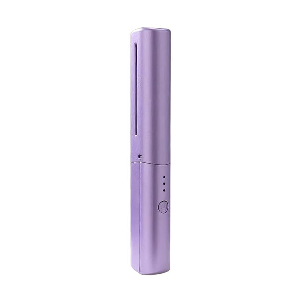 USB Rechargeable Hair Straightener Brush with Ceramic Plates, 3 Heat Levels, Cordless for Travel