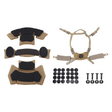 Système de suspension réglable pour casque, kit de jugulaire universel en nylon résistant pour casques tactiques MICH ACH FAST, installation facile