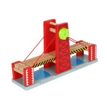 1 Set Red Railway Bridge Wooden Railway Rail Bridges Train Plastic Railway Bridge