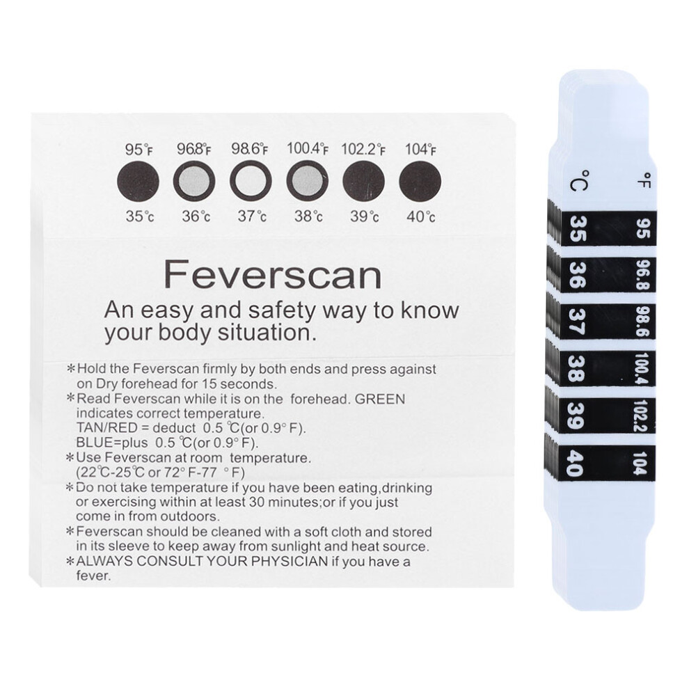 Reusable Temperature Strips for Urine Testing, Accurate And Wide Range Celsius & Fahrenheit Instant Reading Liquid Crystal Thermometer Stickers, Non-I