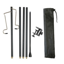 Suporte para lanterna de exterior com estrutura em liga de alumínio, resistente à ferrugem e durável, ideal para diversas atividades de camping,