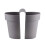 Double-Sided Hanging Rail Planter Deck Flower Pot-Gray black 1