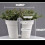 Double-Sided Hanging Rail Planter Deck Flower Pot-Gray black 4