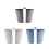 Double-Sided Hanging Rail Planter Deck Flower Pot-Gray black 2