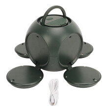 Luminária externa com 3 modos de temperatura de cor, iluminação de 360 graus, design portátil e recarregável, carregamento tipo C, corpo