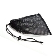 Rede de nylon resistente para organização de brinquedos, bolsa de rede multiuso com fechamento por cordão, design transparente, bolsa de malha