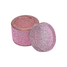 Glass Manicure Organizer Dish For Nail Technician-Pink cylinder