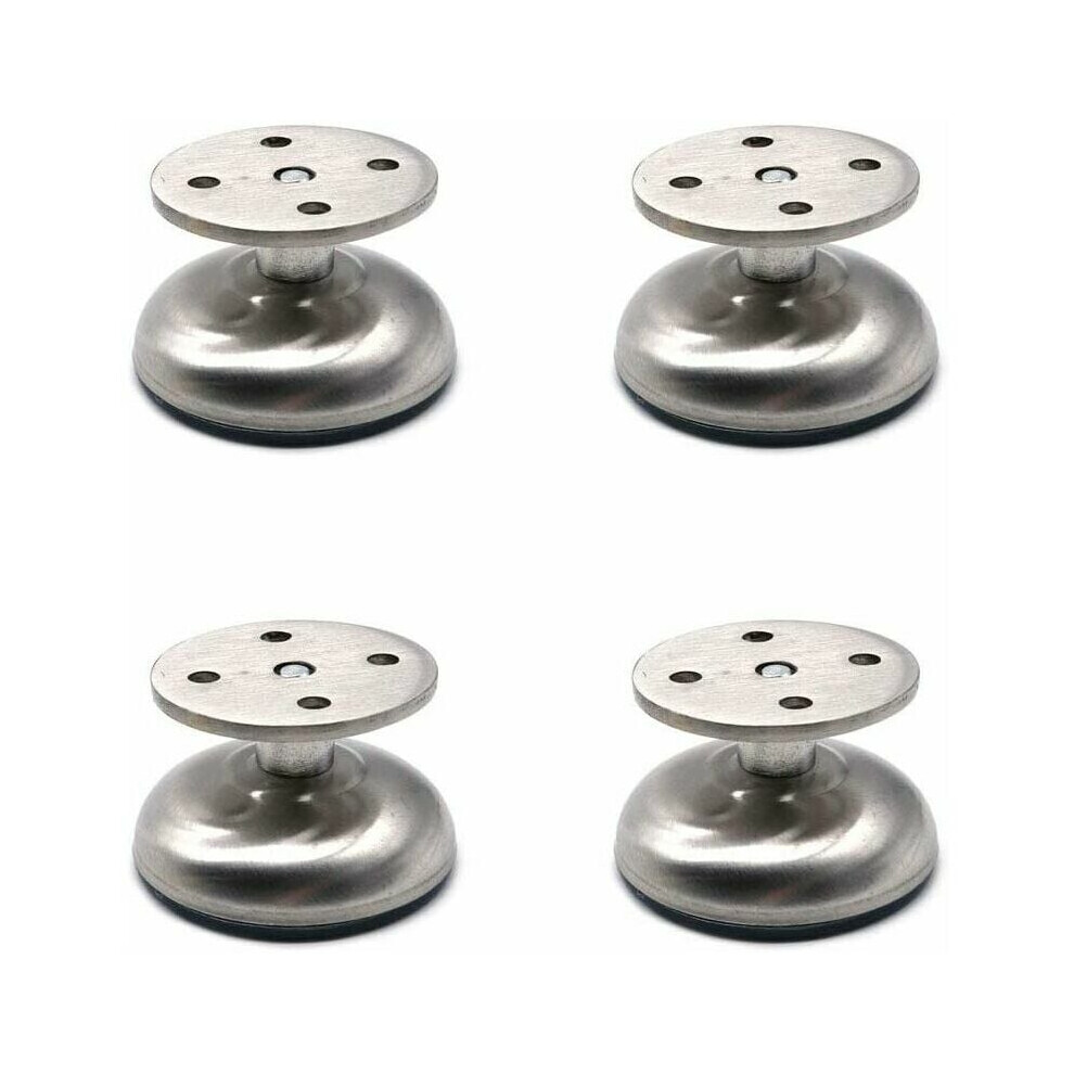 Anti-Slip Rubber Base, Stainless Steel Cabinet Feet For Easy Installation, Mid-Century Modern Design, 4 Pack 9454554390482
