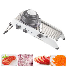 Mandoline Slicer Multifunctional Handheld, Adjustable Vegetable Chopper, Stainless Steel Tomato Potato Slicer Hand Guard
