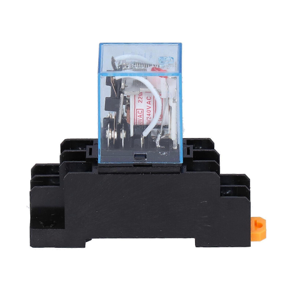 Ly2nj 8 Pins Electromagnetic Power Relays With Socket Base Indicator Light For Motors Industrial Relays 10Aac220v 6935161375930